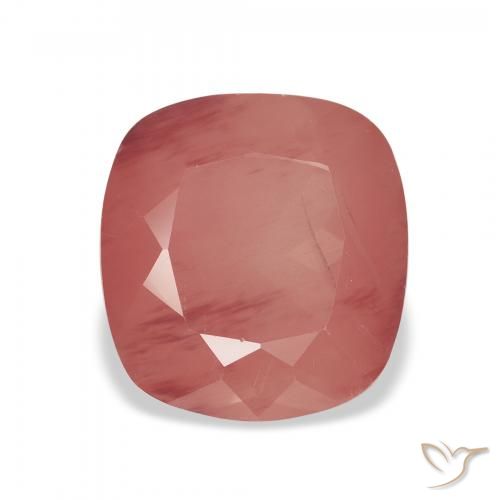 3.59ct طبيعي درجة لون الوردى المحمر لابرادوريت أنديسين, وسادة, نصف شفاف
