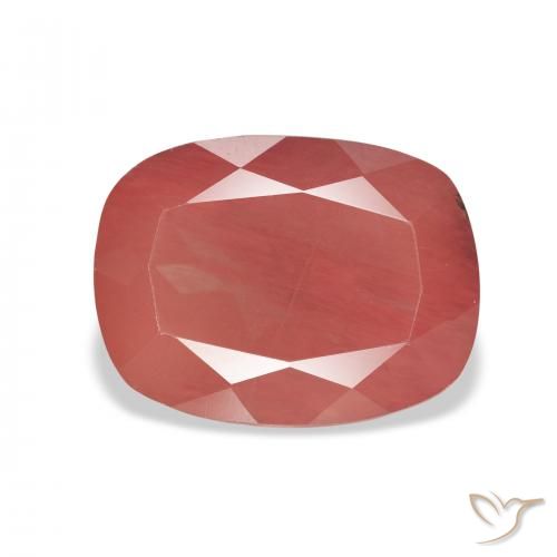 4.63ct طبيعي أحمر دموى لابرادوريت أنديسين, وسادة, نصف شفاف