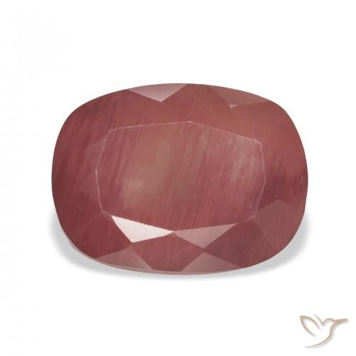 4.92ct طبيعي احمر غامق لابرادوريت أنديسين, وسادة, نصف شفاف
