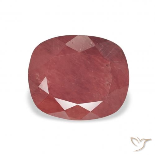1.65ct طبيعي أحمر متوسط لابرادوريت أنديسين, وسادة, نصف شفاف