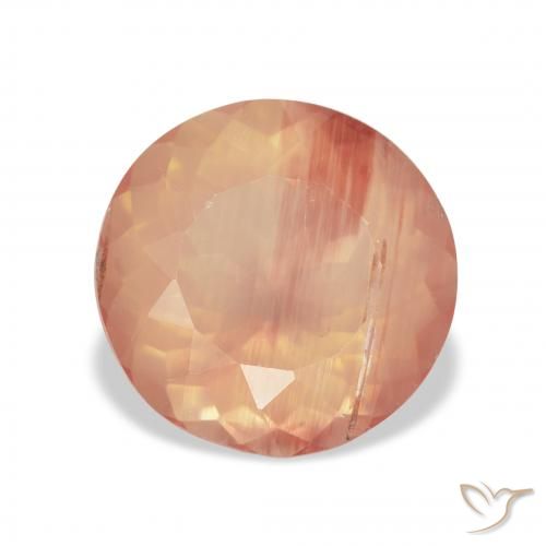 3.65ct طبيعي برتقالي فاتح لابرادوريت أنديسين, دائري, شفاف