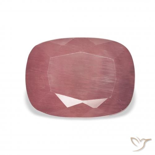 3.64ct طبيعي وردى زهرى غامق لابرادوريت أنديسين, وسادة, شفاف