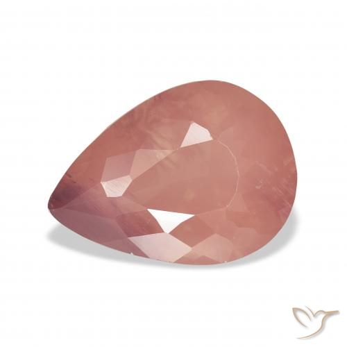 5.06ct طبيعي وردى زهرى لابرادوريت أنديسين, شكل الكمثرى, شفاف