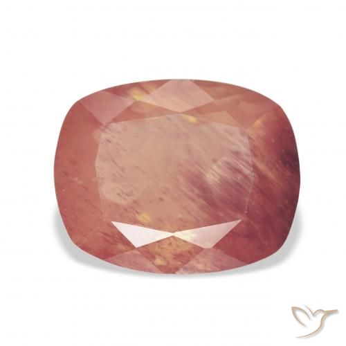 5.94ct طبيعي وردى برتقالى لابرادوريت أنديسين, وسادة, شفاف