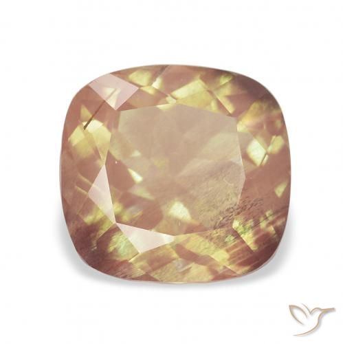 2.15ct طبيعي ذهبى-برتقالى لابرادوريت أنديسين, وسادة, شفاف