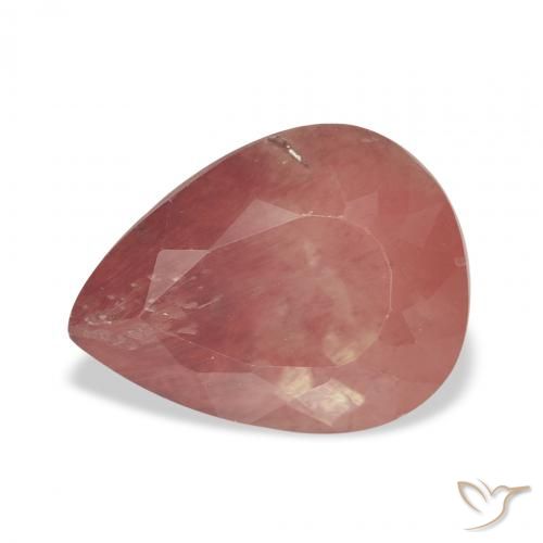 2.80ct طبيعي أحمر متوسط لابرادوريت أنديسين, شكل الكمثرى, شفاف