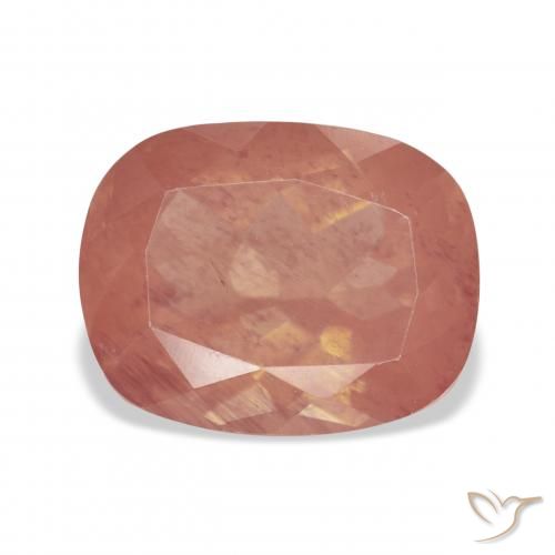 6.47ct طبيعي برتقالى محمر باهت لابرادوريت أنديسين, وسادة, شفاف