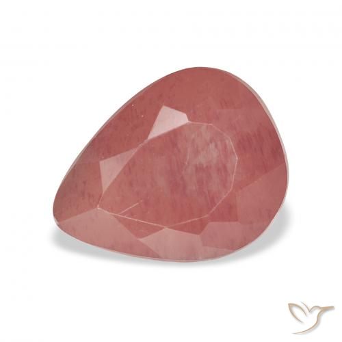 2.29ct طبيعي وردى توت العليق لابرادوريت أنديسين, شكل الكمثرى, نصف شفاف