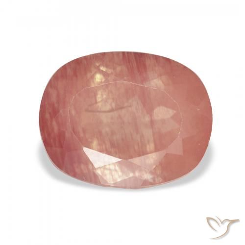 3.67ct طبيعي وردى توت العليق لابرادوريت أنديسين, وسادة, شفاف
