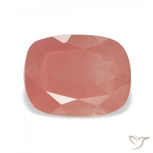 3.47ct طبيعي برتقالى محمر باهت لابرادوريت أنديسين, وسادة, نصف شفاف
