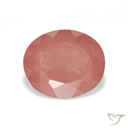 2.25ct طبيعي برتقالى محمر باهت لابرادوريت أنديسين, بيضوي, نصف شفاف