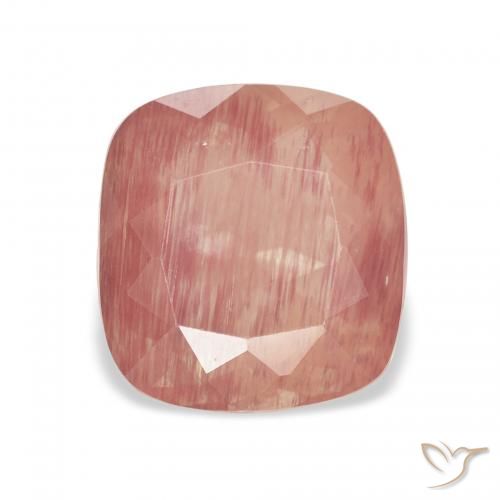 3.21ct طبيعي أحمر متوسط لابرادوريت أنديسين, وسادة, شفاف