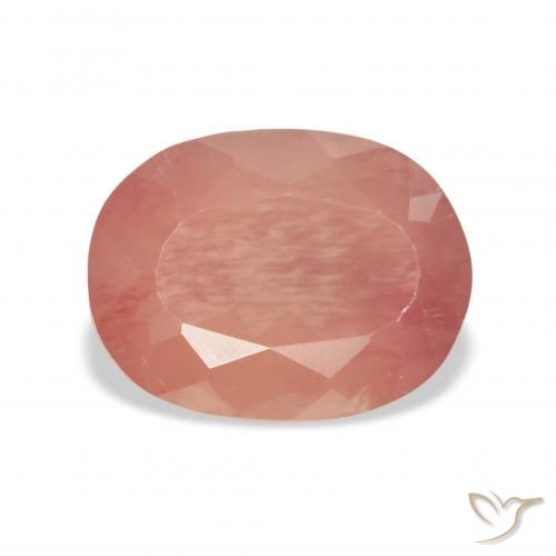 3.47ct طبيعي وردى متوسط لابرادوريت أنديسين, بيضوي, شفاف