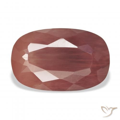 5.56ct طبيعي أحمر سانجريا لابرادوريت أنديسين, وسادة, نصف شفاف