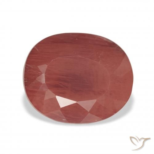 4.30ct طبيعي أحمر متوسط لابرادوريت أنديسين, بيضوي, نصف شفاف