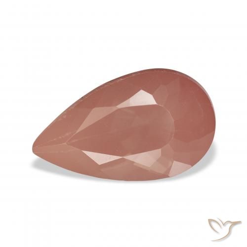 3.96ct طبيعي أحمر متوسط لابرادوريت أنديسين, شكل الكمثرى, شفاف