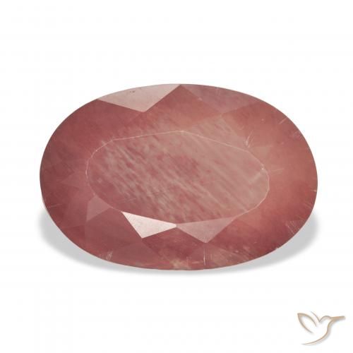 5.54ct أحمر دموى لابرادوريت أنديسين, بيضوي, شفاف