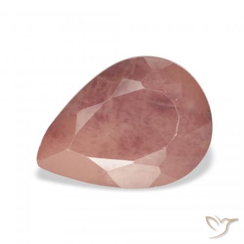 2.87ct وردي فاتح لابرادوريت أنديسين, شكل الكمثرى, نصف شفاف
