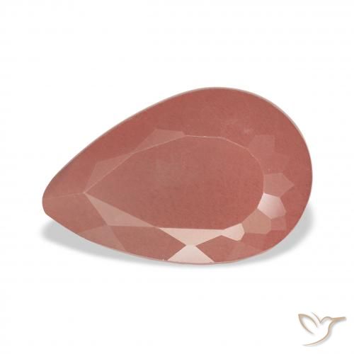 4.15ct وردى متوسط لابرادوريت أنديسين, شكل الكمثرى, نصف شفاف