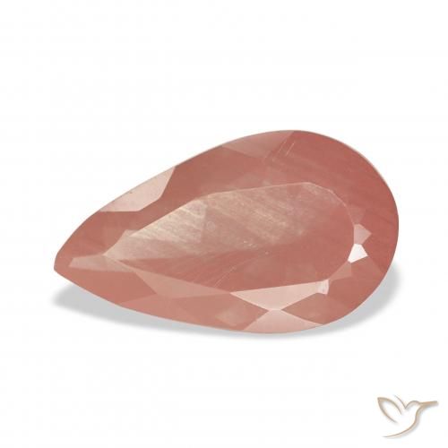 3.75ct وردى برتقالى لابرادوريت أنديسين, شكل الكمثرى, شفاف