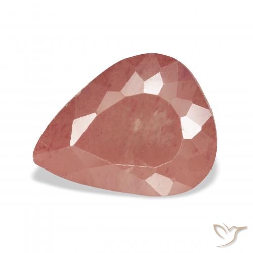 5.01ct وردى برتقالى لابرادوريت أنديسين, شكل الكمثرى, شفاف