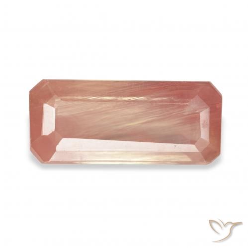 2.73ct وردى الجريب فروت لابرادوريت أنديسين, قص الزمرد, شفاف