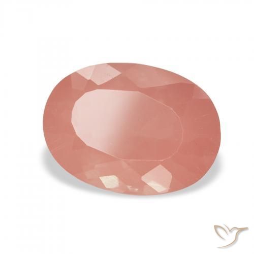 لابرادوريت أنديسين Pale Red Orange طبيعي، بيضوي، 1.90 قيراط، شفاف