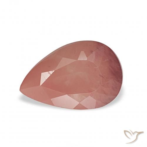 1.86ct وردى متوسط لابرادوريت أنديسين, شكل الكمثرى, شفاف