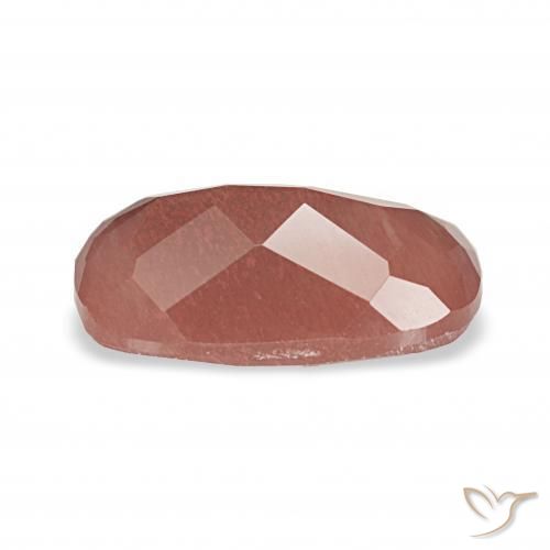 لابرادوريت أنديسين أحمر متوسط طبيعي، وسادة، 2.02 قيراط، شفاف