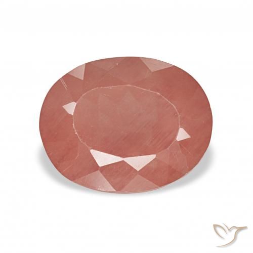 2.75ct أحمر متوسط لابرادوريت أنديسين, بيضوي, شفاف