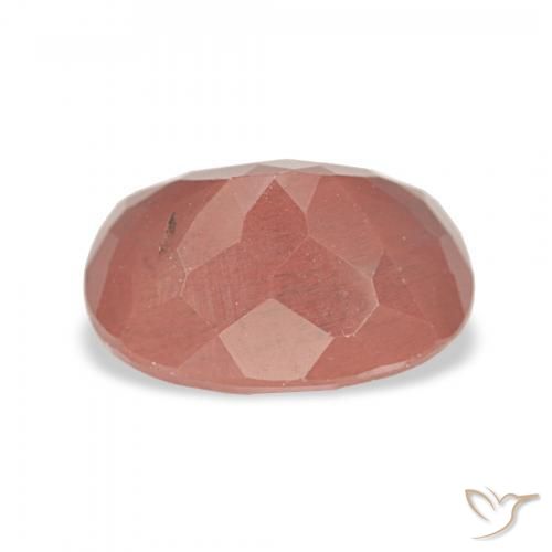 لابرادوريت أنديسين برتقالى محمر باهت طبيعي، وسادة، 2.60 قيراط، نصف شفاف