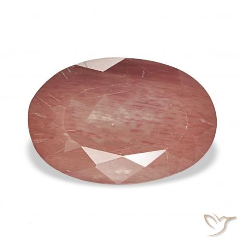 3.80ct أحمر متوسط لابرادوريت أنديسين, بيضوي, شفاف