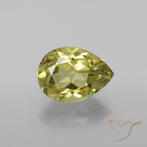 2.55ct طبيعي أصفر متوسط الأباتيت, شكل الكمثرى, قليلا جدا
