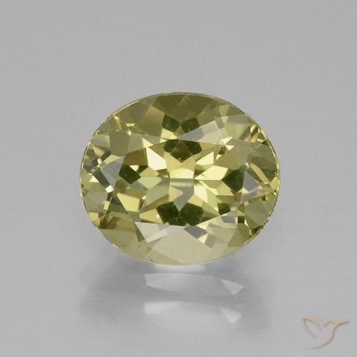 3.14ct طبيعي أصفر مخضر الأباتيت, بيضوي, VVS-VS