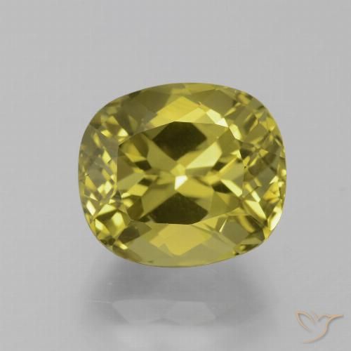 7.26ct طبيعي أصفر بنى الأباتيت, وسادة, VVS-VS