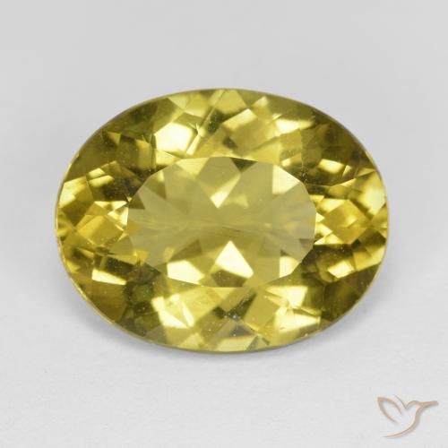 7.06ct طبيعي أصفر بنى الأباتيت, بيضوي, قليلا جدا