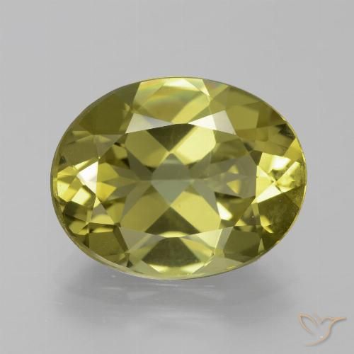 7.34ct طبيعي أصفر متوسط الأباتيت, بيضوي, قليلا جدا