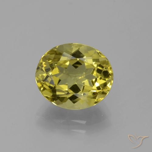 4.18ct طبيعي أصفر غامق الأباتيت, بيضوي, قليلا جدا