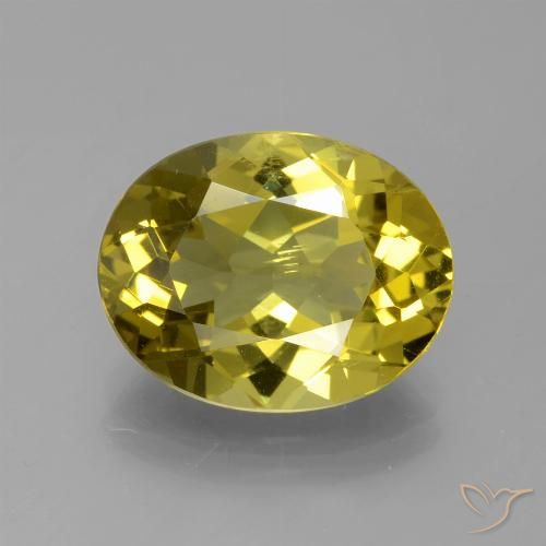 6.66ct طبيعي أصفر بنى الأباتيت, بيضوي, قليلا جدا