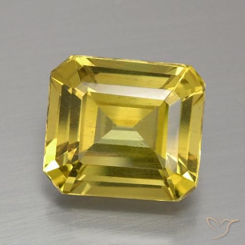 4.42ct طبيعي ذهب الأباتيت, قص الزمرد, قليلا جدا