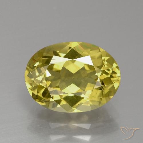 3.22ct طبيعي أصفر متوسط الأباتيت, بيضوي, قليلا جدا