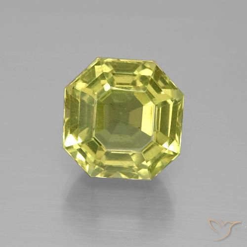 7.91ct طبيعي أصفر فاتح الأباتيت, قص الزمرد, قليلا جدا