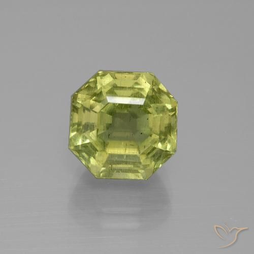 5.75ct طبيعي أصفر متوسط الأباتيت, قص الزمرد, VS-SI