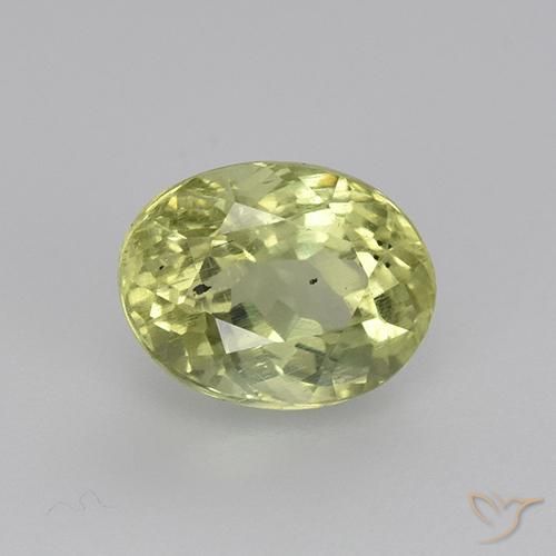 1.73ct طبيعي أخضر مصفر الأباتيت, بيضوي, VS-SI