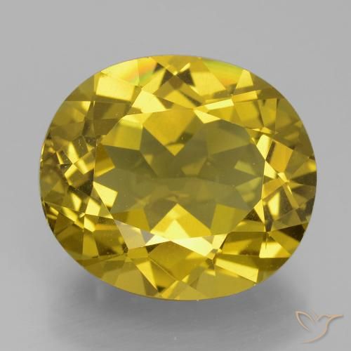 13.86ct طبيعي أصفر بنى الأباتيت, بيضوي, قليلا جدا