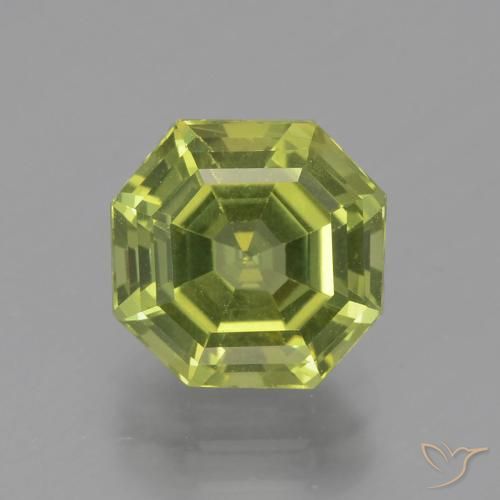 3.09ct طبيعي أخضر ترابى فاتح الأباتيت, قص الزمرد, VVS-VS