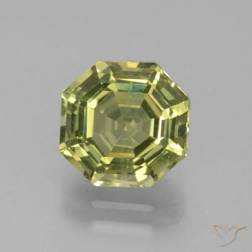 2.43ct طبيعي أصفر متوسط الأباتيت, قص الزمرد, VVS-VS