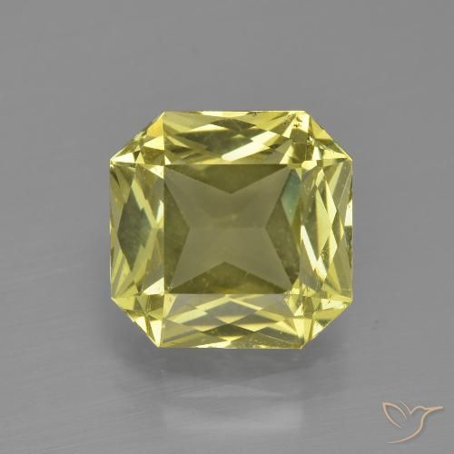 3.54ct طبيعي أصفر متوسط الأباتيت, قص الزمرد, قليلا جدا