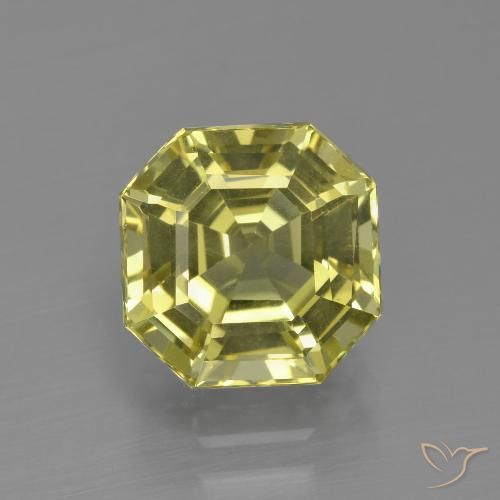 4.10ct طبيعي أصفر متوسط الأباتيت, قص الزمرد, VVS-VS