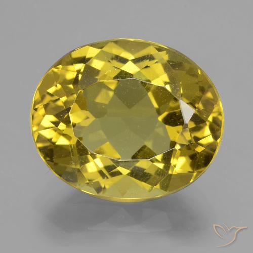 10.86ct طبيعي أصفر ديجون الأباتيت, بيضوي, قليلا جدا